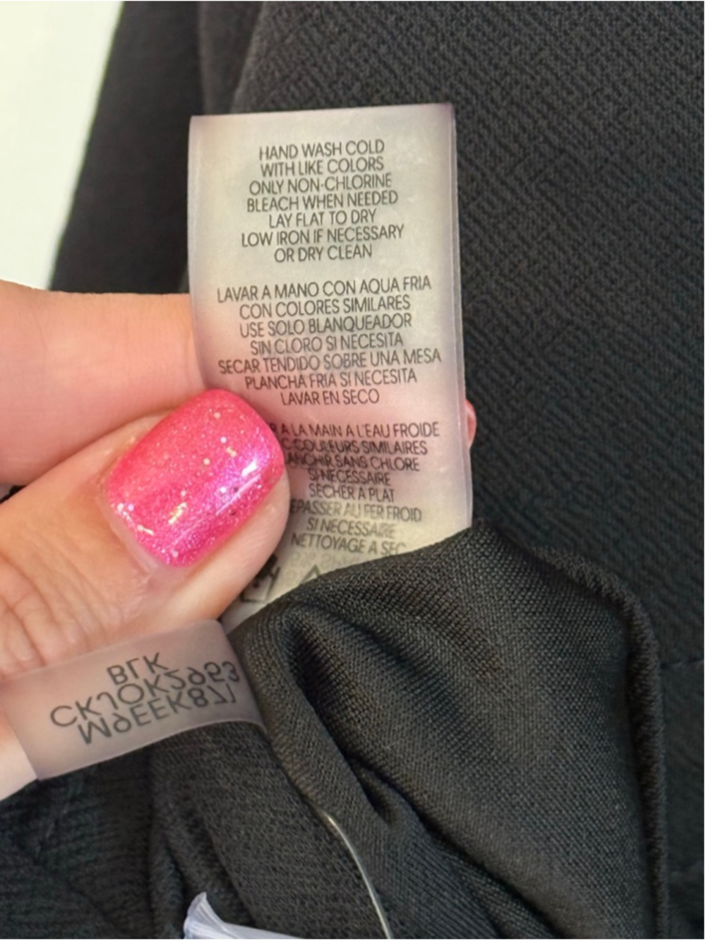 Calvin Klein XL Black Open Front Drape Cardigan Jacket Roll Tab Sleeves - Picture 9 of 9